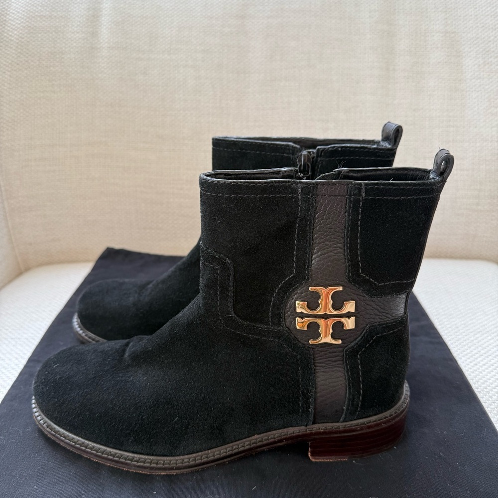 Tory Burch Genuine Suede Leather Ankle Bootie
